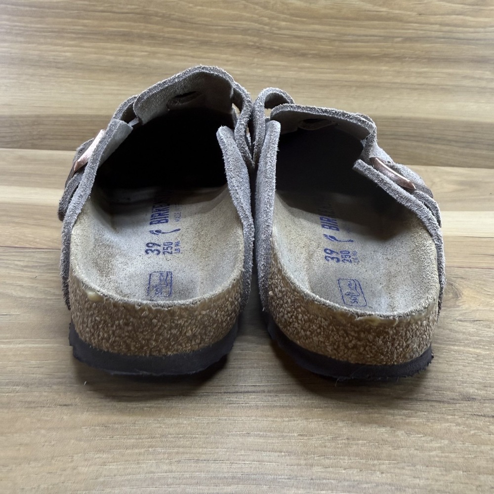 Birkenstock Boston Clogs Taupe 8 N EU 39 Soft Footbed Suede Minimalist Old Money - Picture 5 of 10